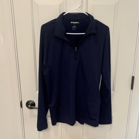 Bonobos Other - Bonobos Golf Quarter Zip Slim Fit in Navy